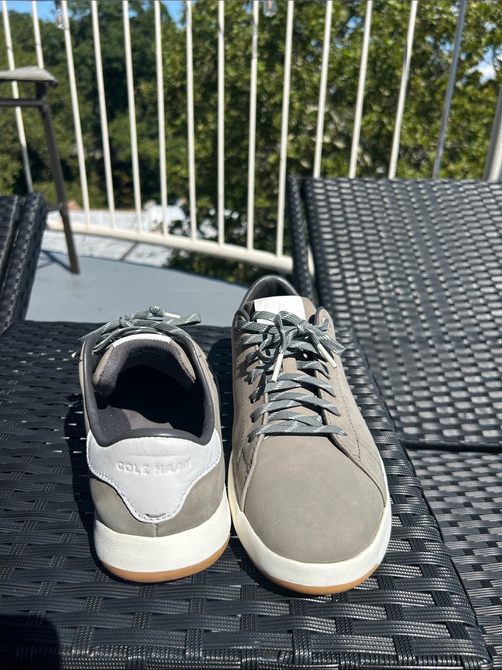 Cole Haan Men's Gray and White Low-Top Sneakers